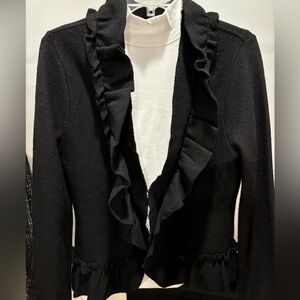 Black RuffleCardigan